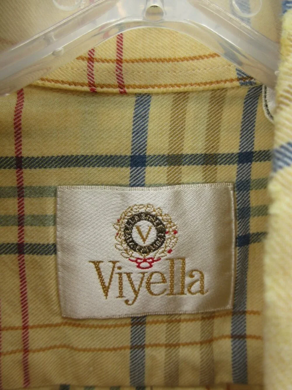 VINTAGE Viyella Shirt Medium Wool Blend Button Down Plaid Heritage * - Picture 8 of 11